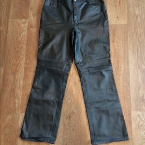 Women’s Black Leather Pants